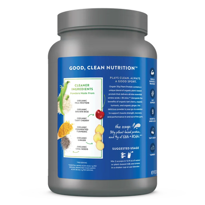 Orgain Organic 30g Vegan Protein Powder, Chocolate 9g EAAs + BCAAs, Plant Protein, 6g Prebiotic + Fiber, 1g Sugar, Pre-Workout, Muscle Support + Recovery - 2.01lb (Packaging May Vary)