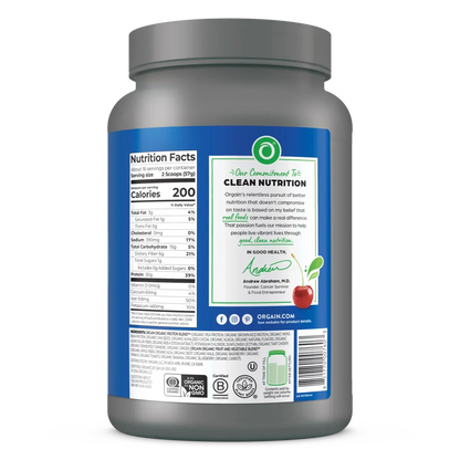 Orgain Organic 30g Vegan Protein Powder, Chocolate 9g EAAs + BCAAs, Plant Protein, 6g Prebiotic + Fiber, 1g Sugar, Pre-Workout, Muscle Support + Recovery - 2.01lb (Packaging May Vary)